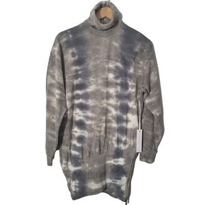 Young Fabulous and Broken Tie Dye Asymmetrical Hem Turtleneck Mini Dress NWT